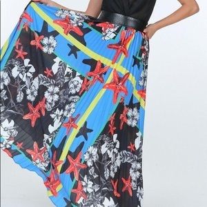 Skirt With Leather Waist Band